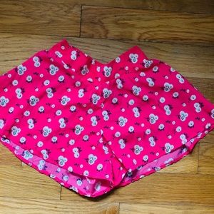 Pink daisy shorts.